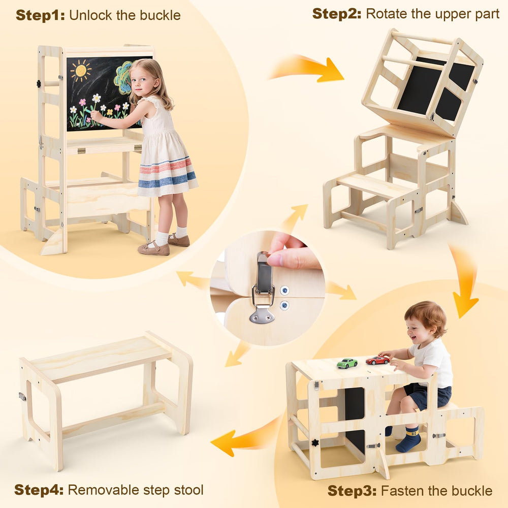 Cravenook anti-slip-base ensures stool stays steady on tiles or wood.