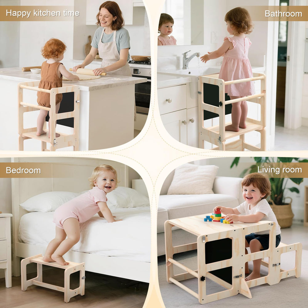 Cravenook table-set mode converts into a small chair-table duo for snack time.