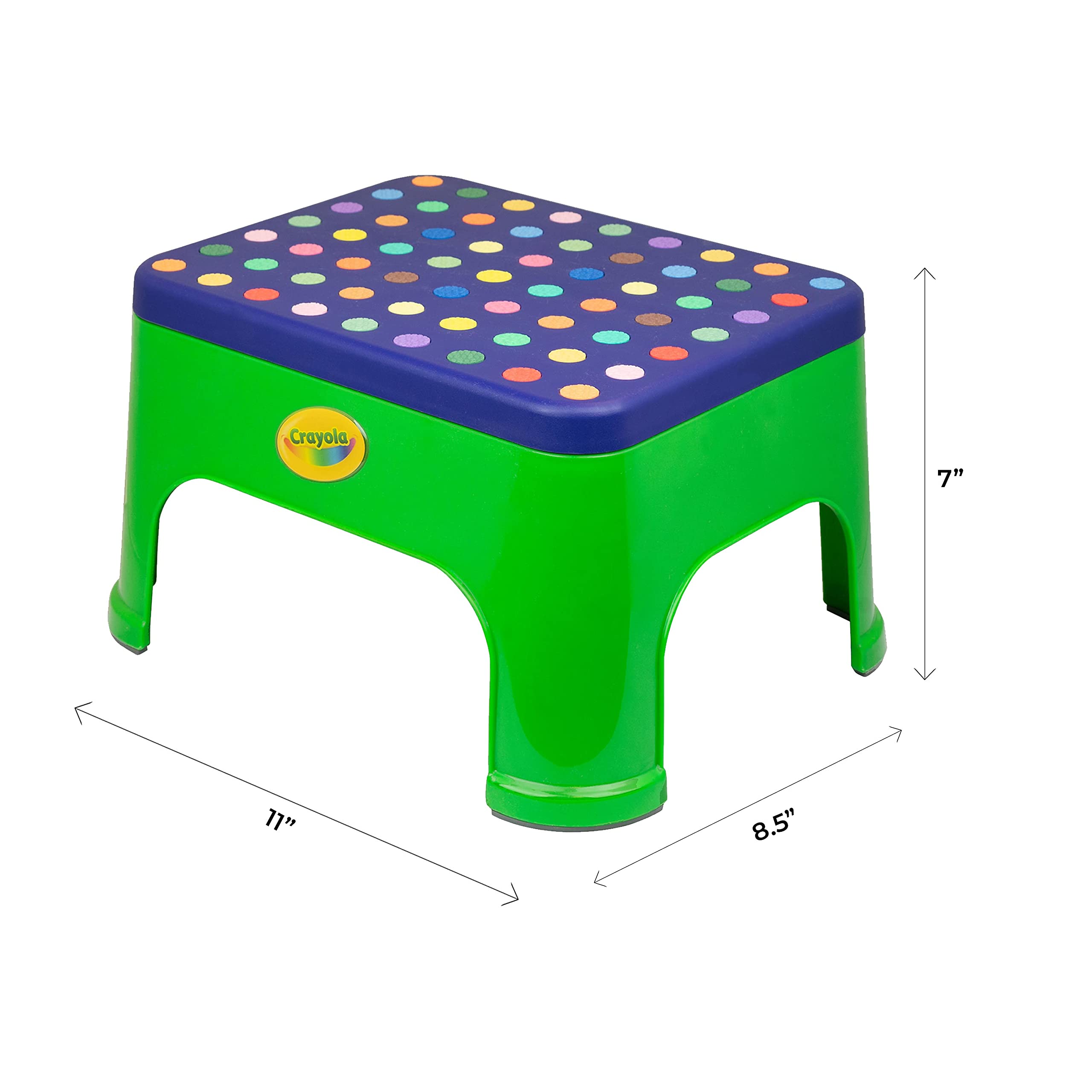 Crayola 7'' Step Stool aids toddler independence during routines.