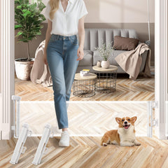 Crazydeer 14-inch tall short dog gate neatly blocks small pets in tight spaces