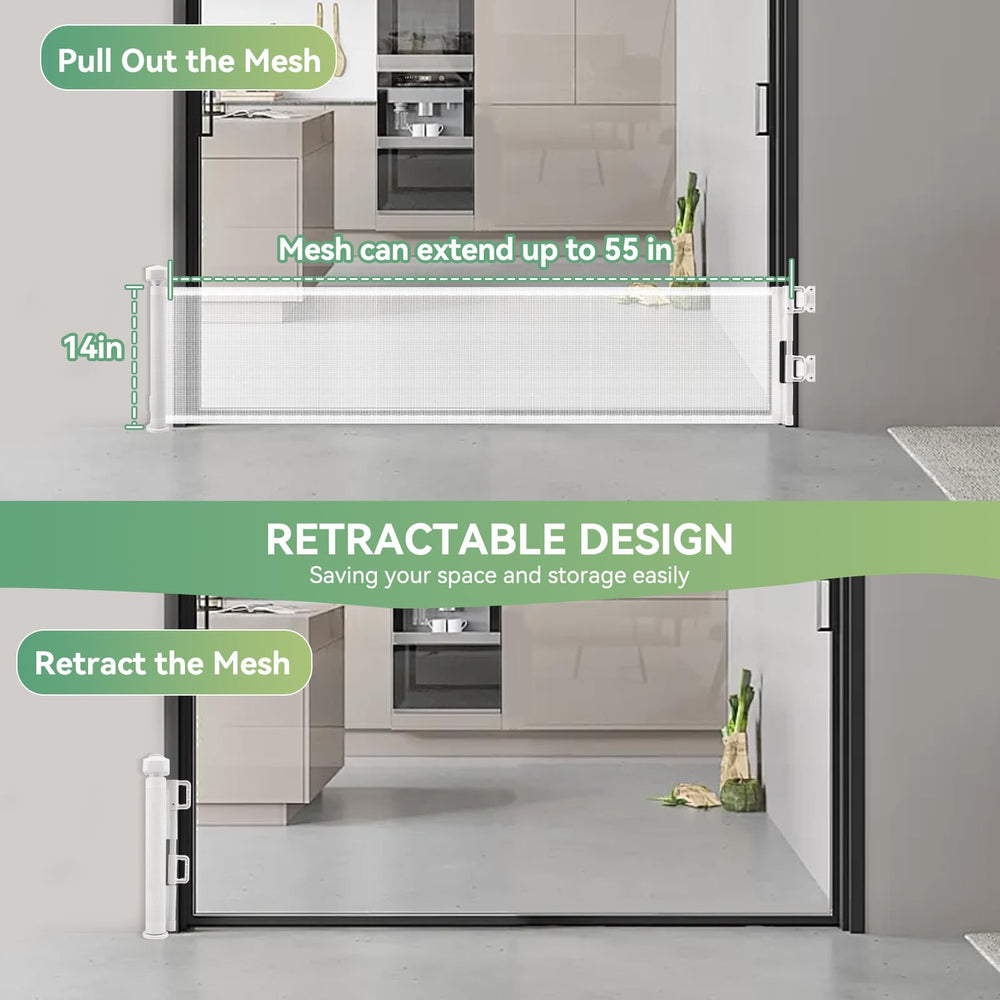 Crazydeer floor adhesive hook demonstrates under-gap prevention for pets