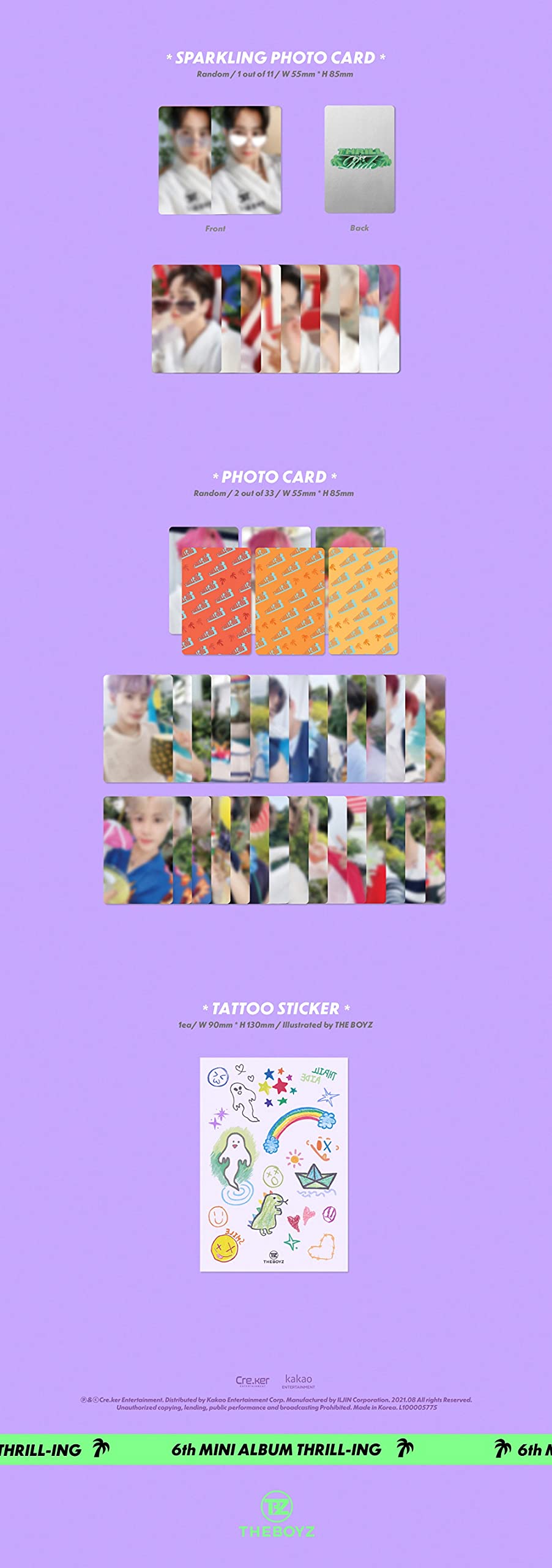 Cre.ker Entertainment The Boyz ThrillIng Kick Ver back cover completes the set.