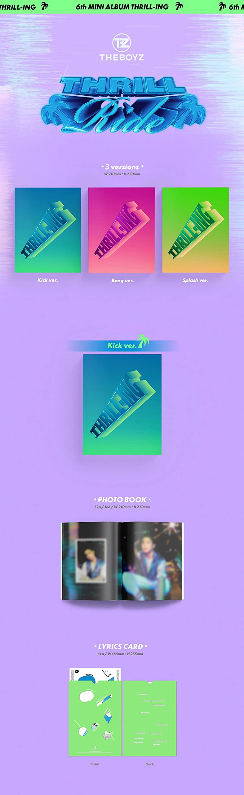 Cre.ker Entertainment The Boyz ThrillIng Kick Ver inside pages for viewing.