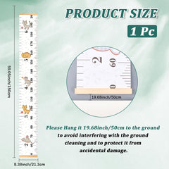 CREATCABIN Cat Growth Chart shows durable canvas and wood frame for long-lasting growth tracking.