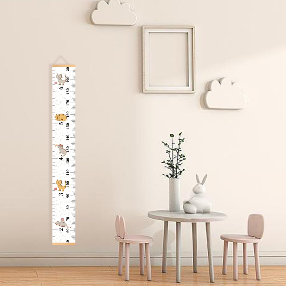 CREATCABIN Cat Growth Chart easy to install with detachable hook and simple setup.