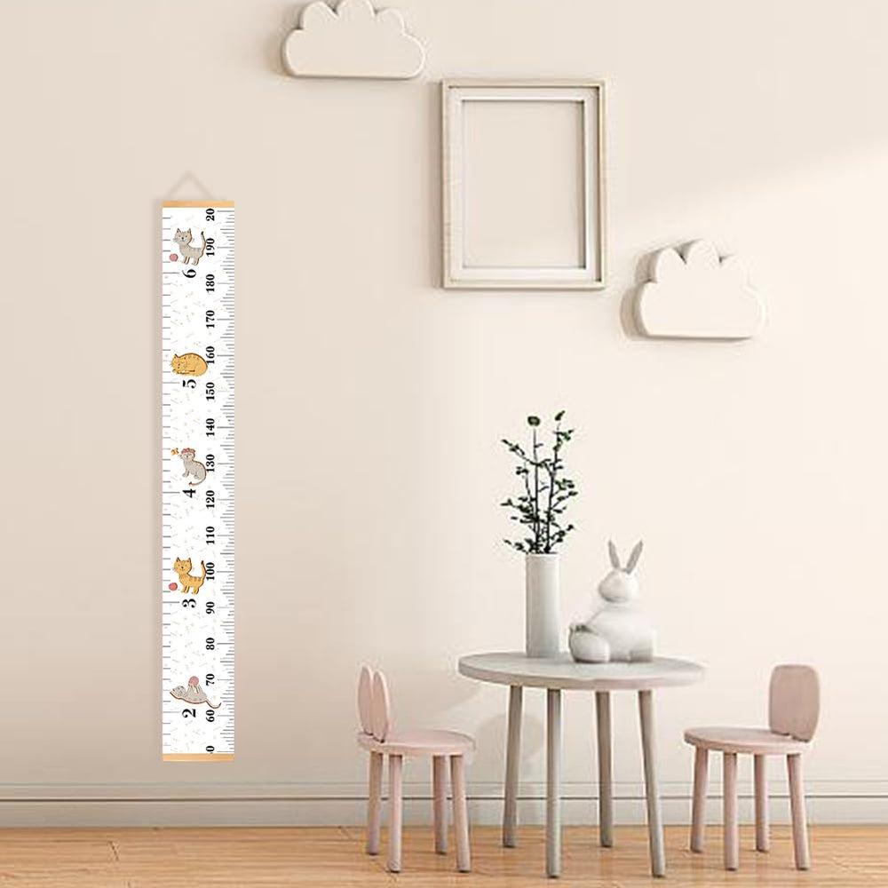 CREATCABIN Cat Growth Chart easy to install with detachable hook and simple setup.