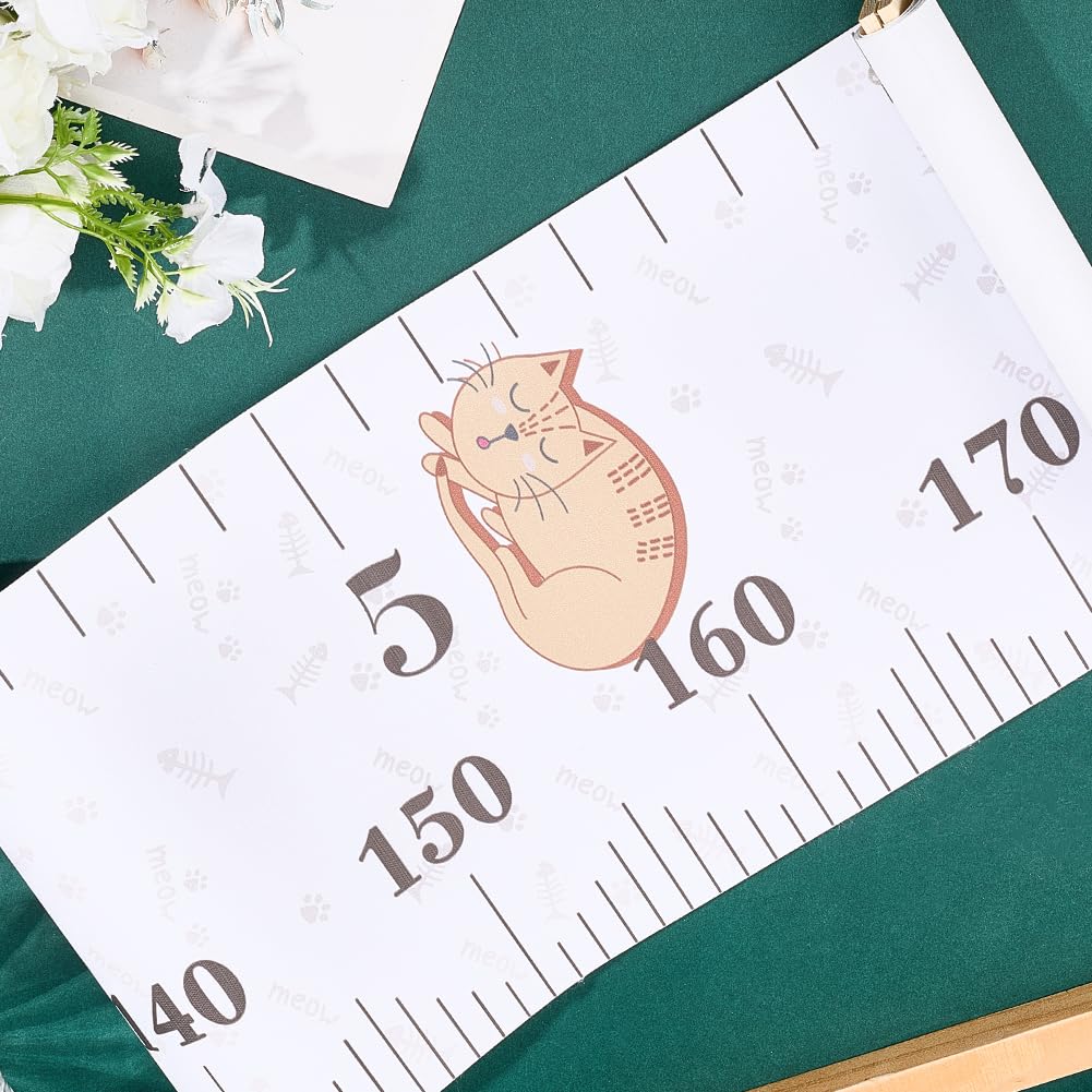 CREATCABIN Cat Growth Chart can roll up for compact storage when not in use.