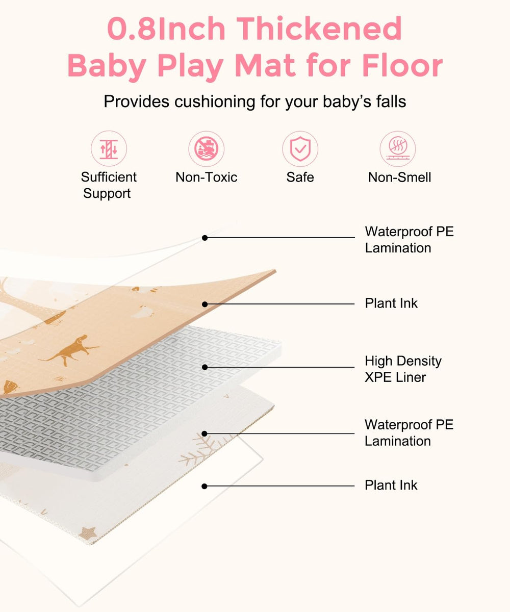 CreateBay play mat in a living room creating a safe play area.