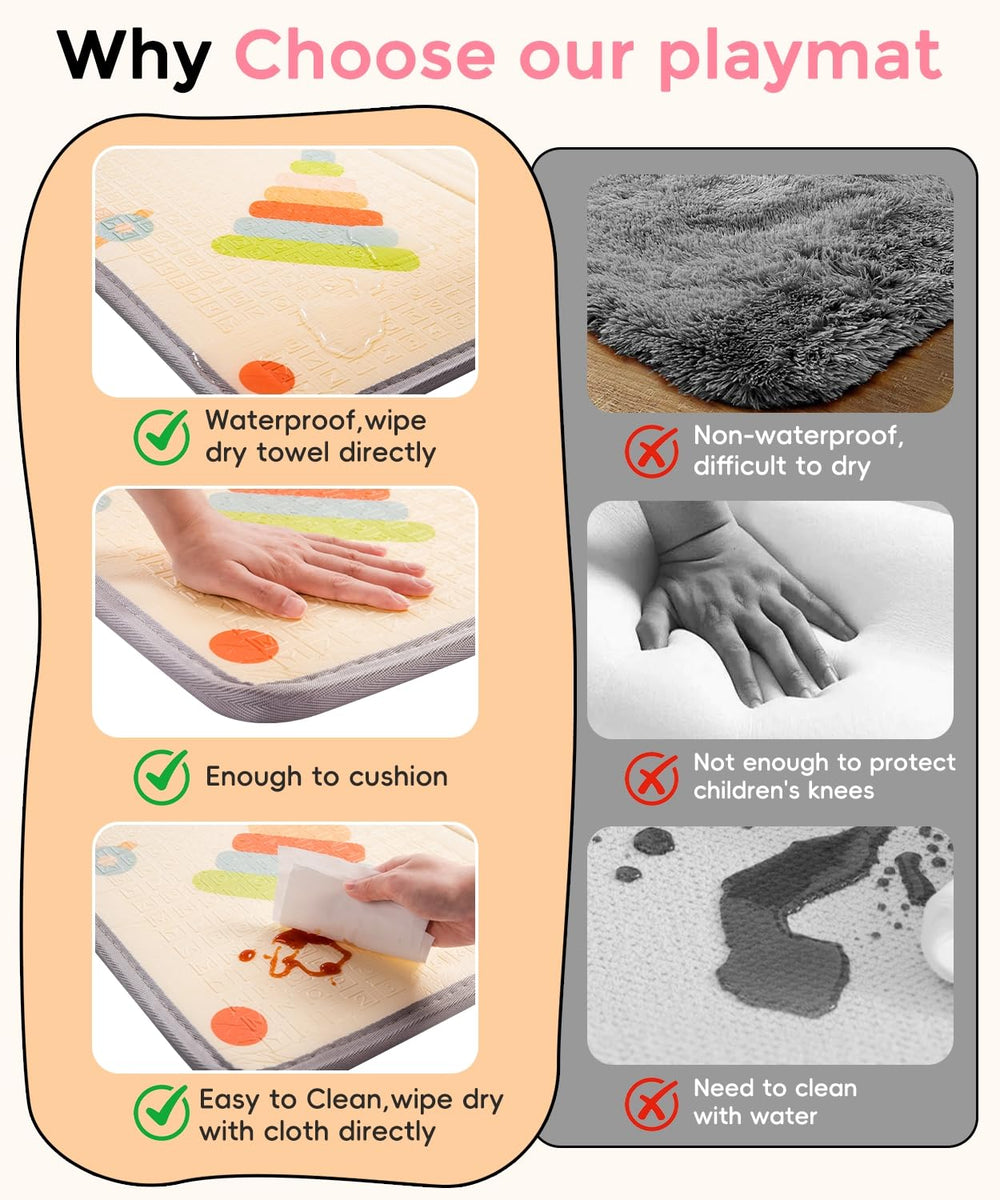 CreateBay waterproof play mat surface that wipes clean easily