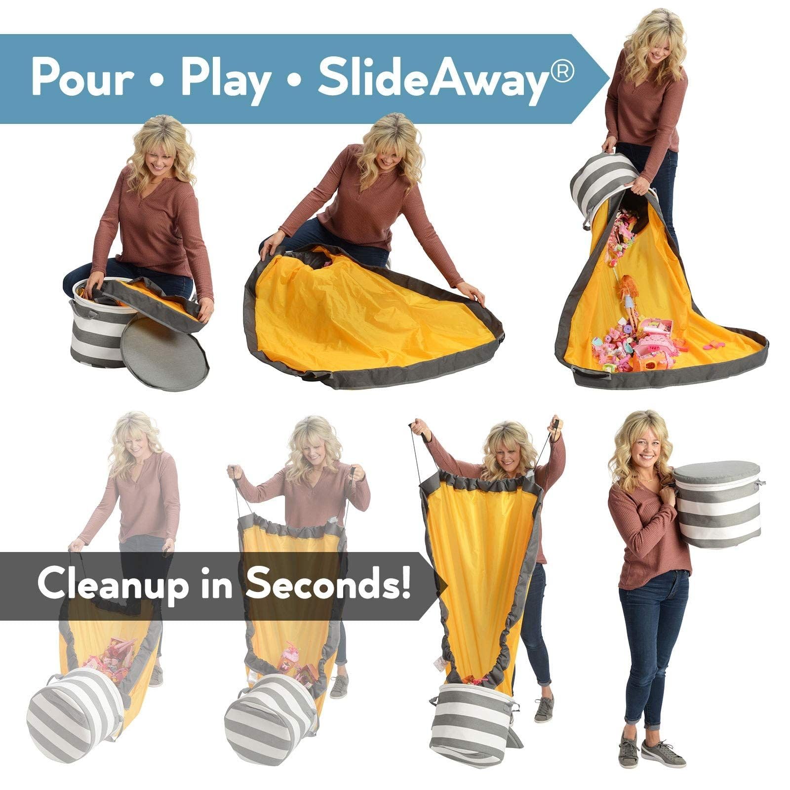 Creative QT SlideAway 52-inch playmat invites spacious, imaginative play for kids.