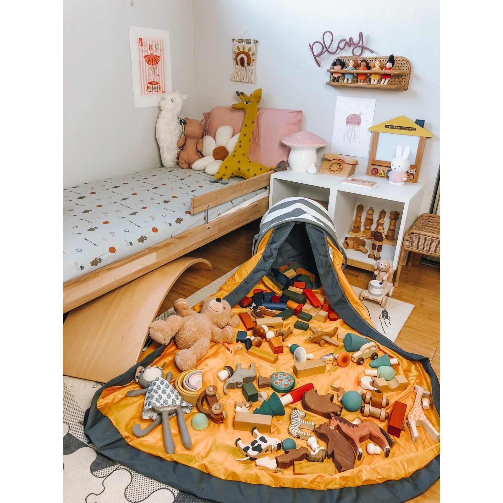 Creative QT SlideAway classroom and playroom use supports organization.