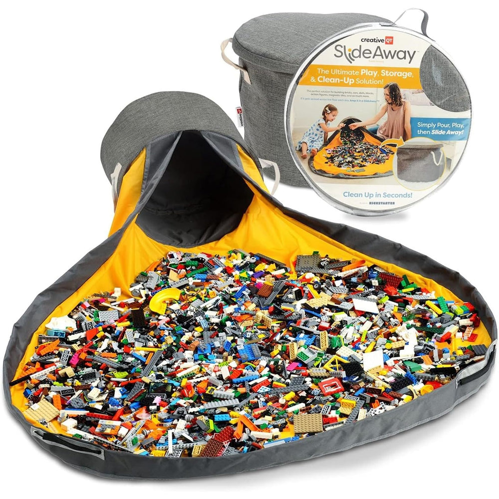 Creative QT SlideAway storage bin holds up to 9 lbs of toys