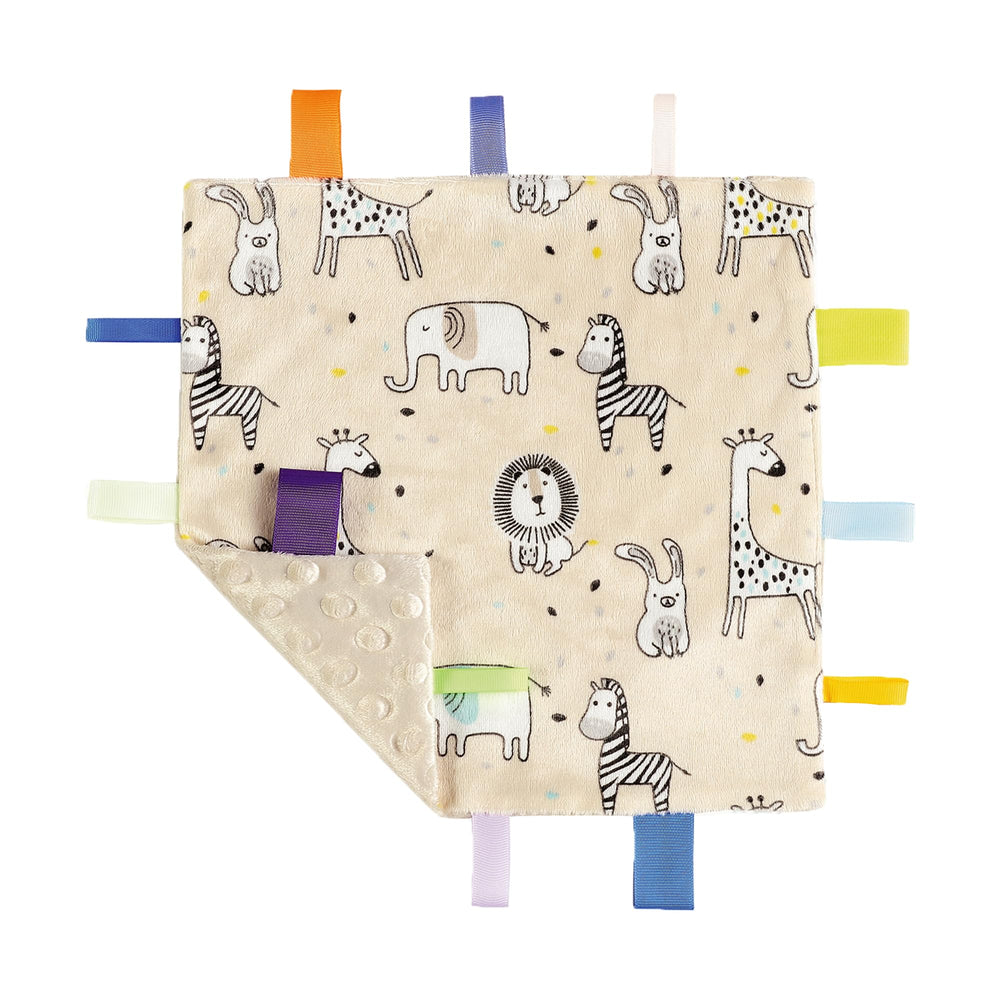 CREVENT 10x10 baby blanket in travel-ready compact size for on-the-go comfort.