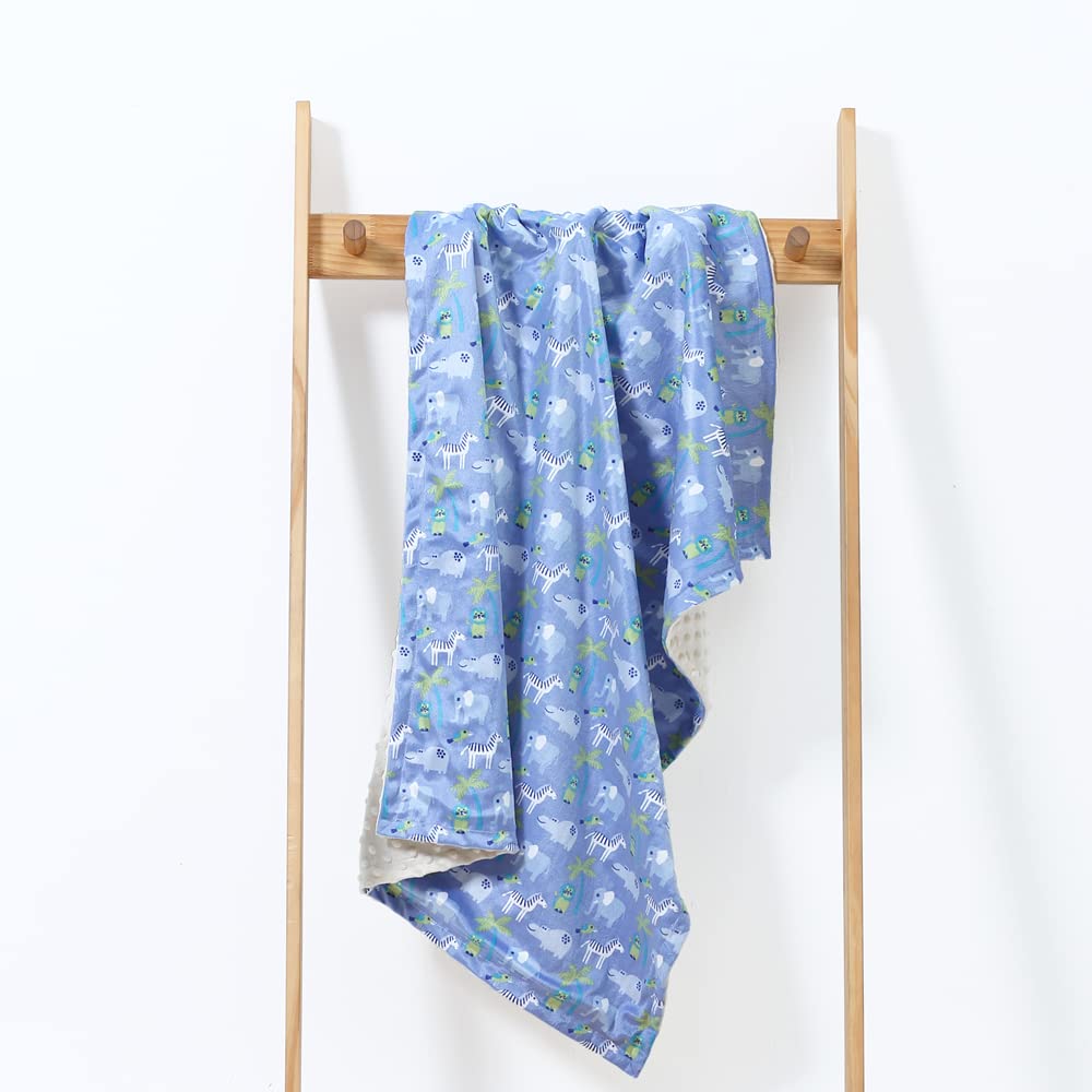 CREVENT baby blanket folded with Zoo design for nursery style and quick prep.
