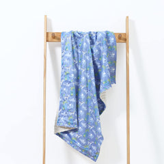 CREVENT baby blanket folded with Zoo design for nursery style and quick prep.