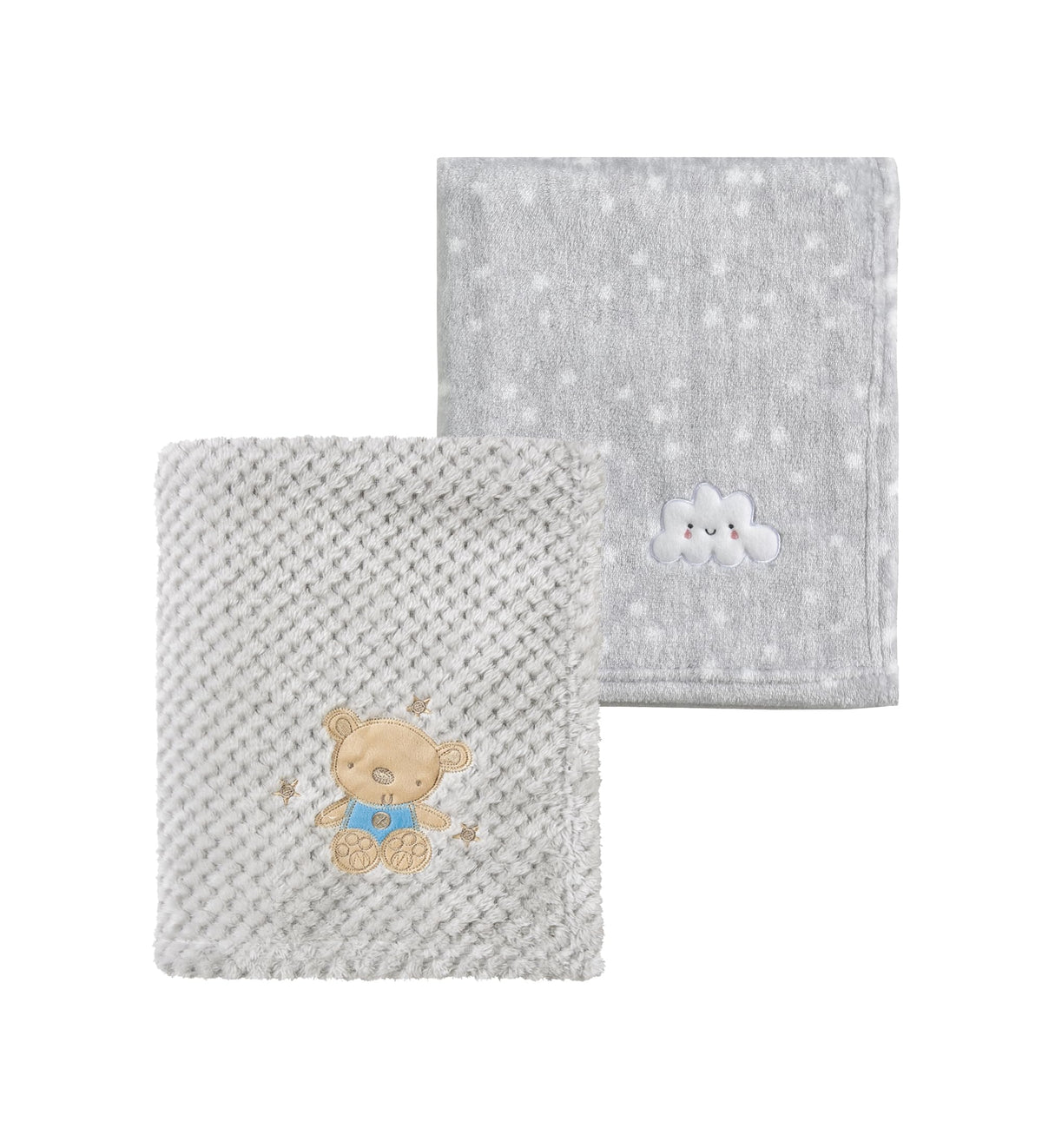 CREVENT baby blanket Grey Cloud front shows ultra-soft warmth for cozy cuddle moments.