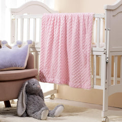CREVENT grey cloud and pink sherpa blanket as a nursing cover on the go.