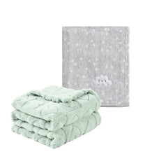 CREVENT baby blanket Grey Cloud shows plush softness for cozy newborn snuggles.