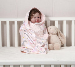 CREVENT baby blanket size 30x40 inches for versatile use in car, cradle, stroller