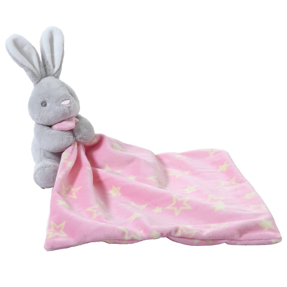 CREVENT Animal-face bunny lovey provides a comforting friend