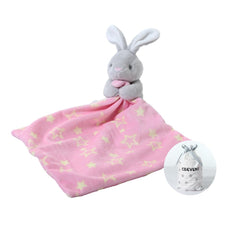 CREVENT Cozy Plush Bunny Lovey with a soft fleece for gentle baby comfort