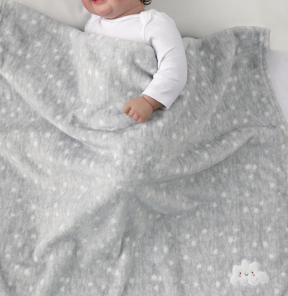 CREVENT crib-time soft blanket enhances nursery moments.