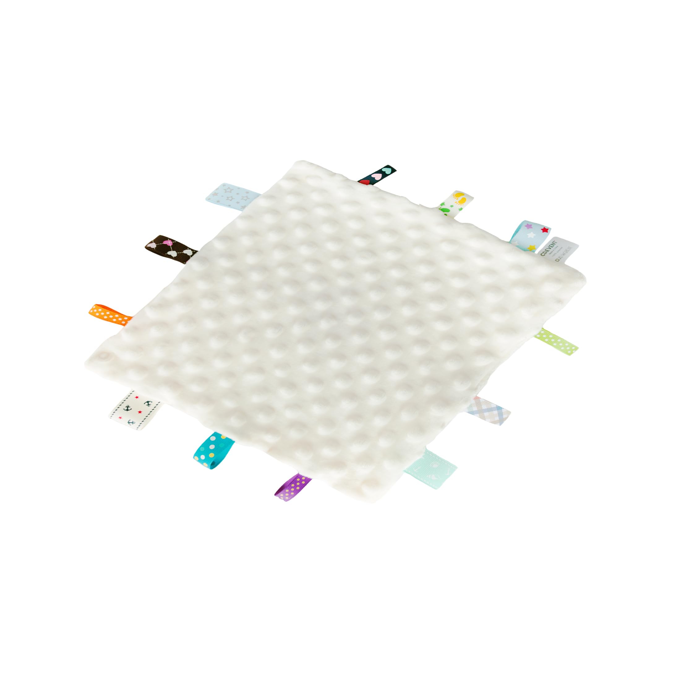CREVENT embroidery and secure tags reduce loose parts for safer handling.