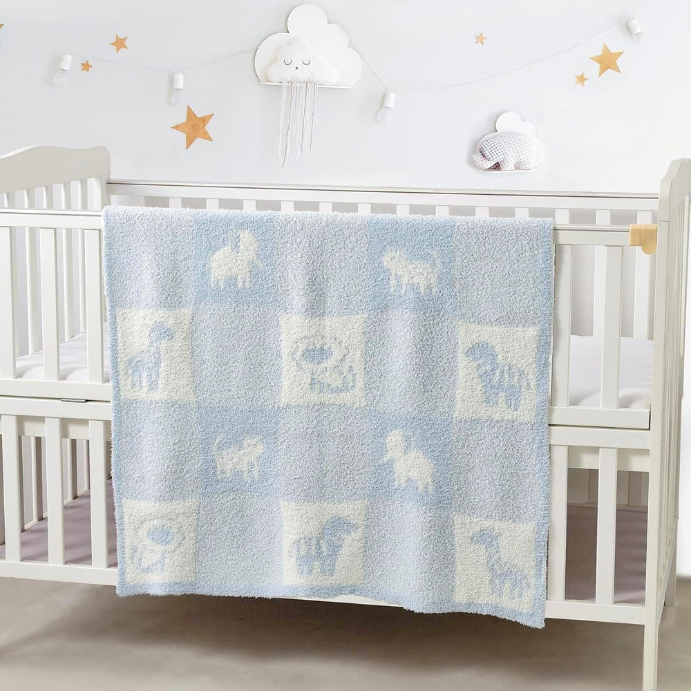 CREVENT soft flannel fleece baby blanket demonstrates gentle touch for sensitive skin
