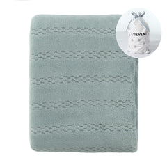 Crevent light-grey 30x40 baby blanket, soft touch for crib and travel.