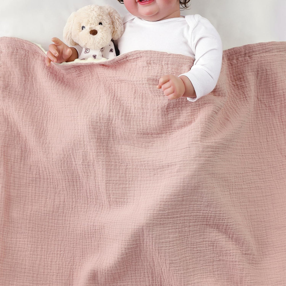CREVENT mink-backed blanket showing plush backing for extra warmth