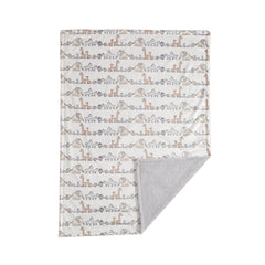 CREVENT Minky animal blanket close-up fabric texture for softness.