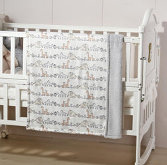 CREVENT Minky animal blanket in stroller for on-the-go snuggles.