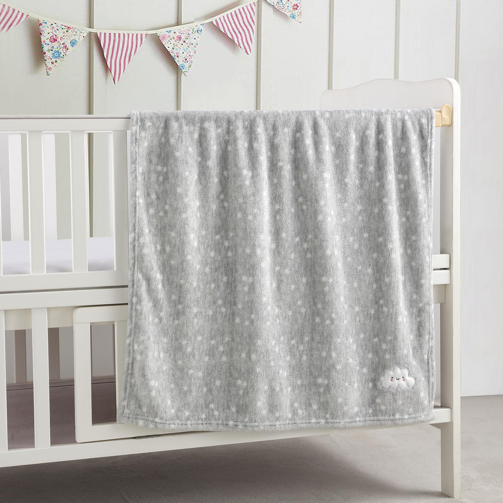 CREVENT muslin flower blanket with breathable layers for swaddling