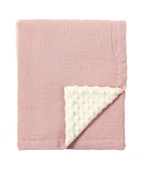 CREVENT pink organic muslin blanket 75x100 cm ideal for newborn swaddling and warmth