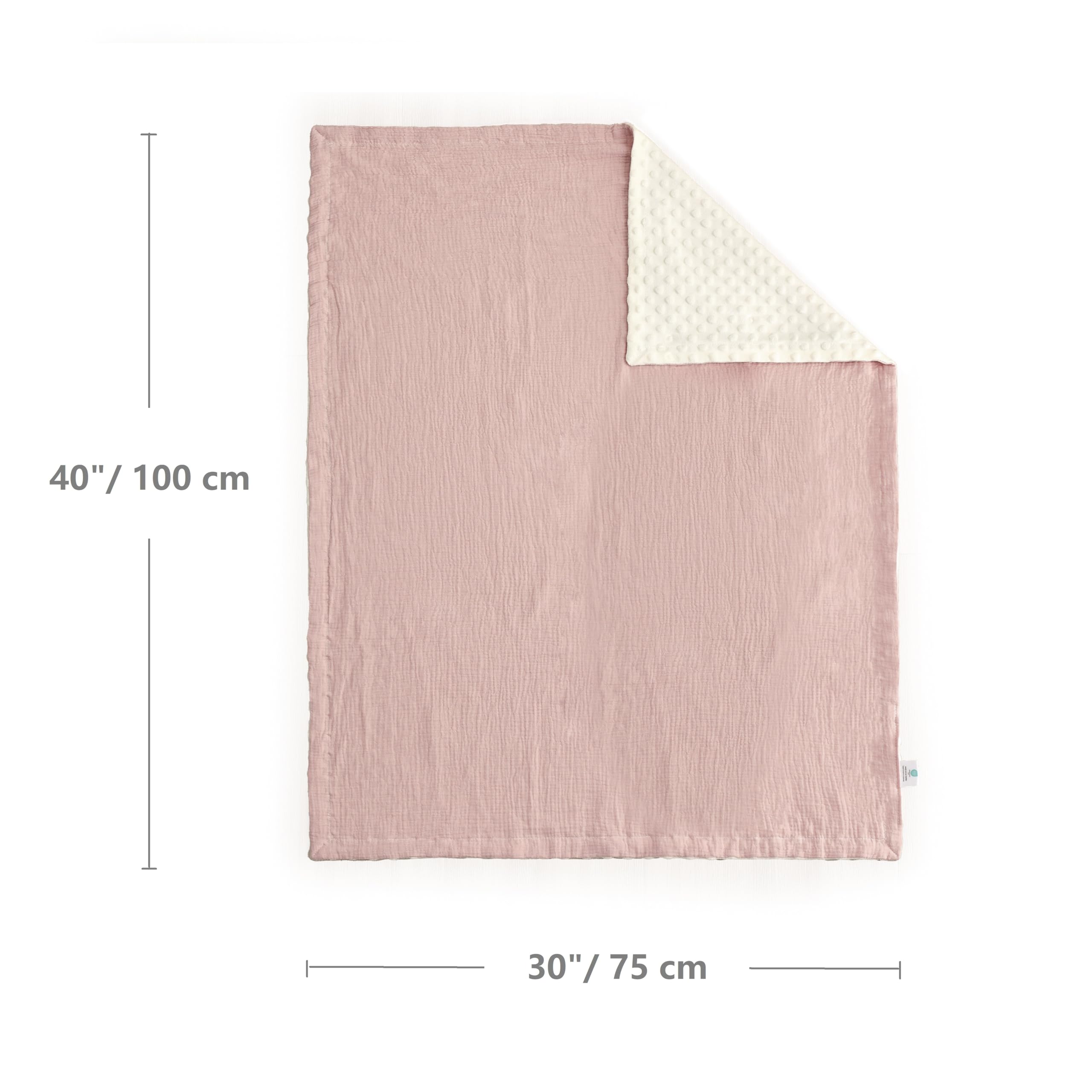 CREVENT stroller cover in pink made from breathable muslin for on-the-go privacy