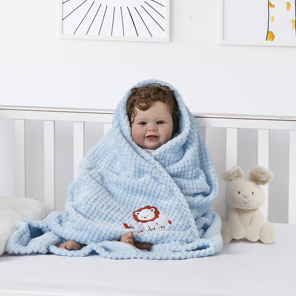 CREVENT swaddle-ready blanket shown for nursing cover scenarios.