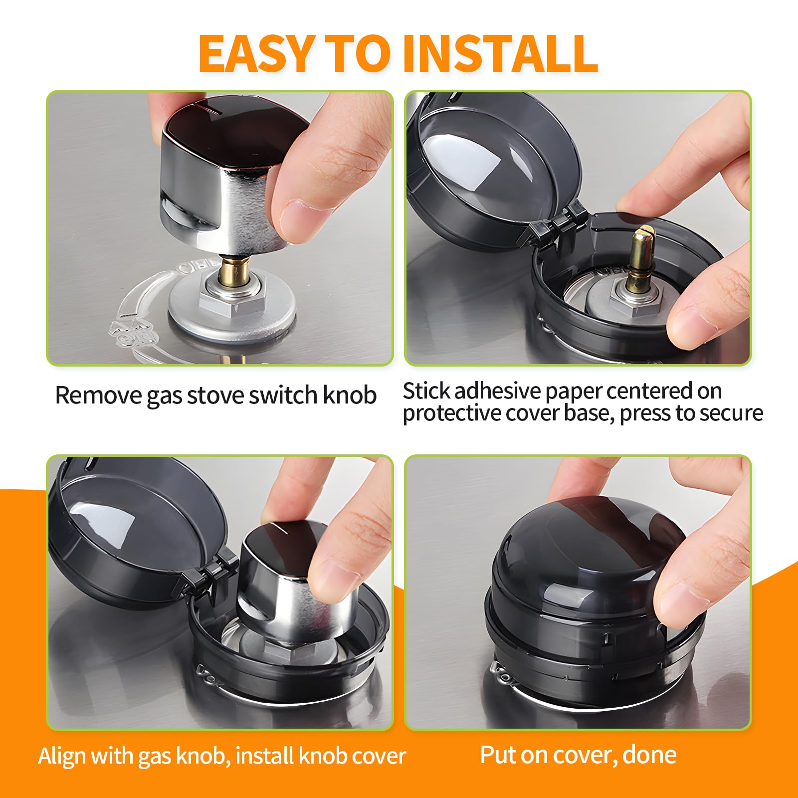 Creztail double-button lock on a knob cover for adult access