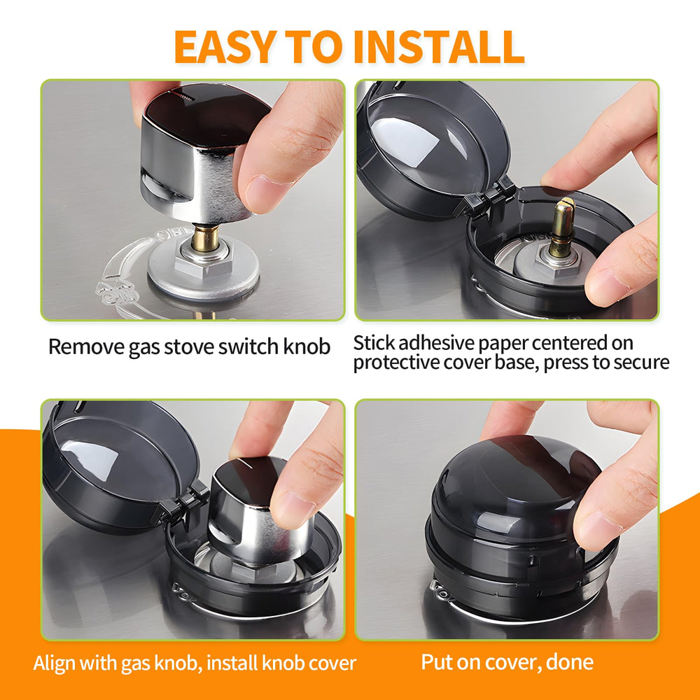 Creztail double-button lock on a knob cover for adult access