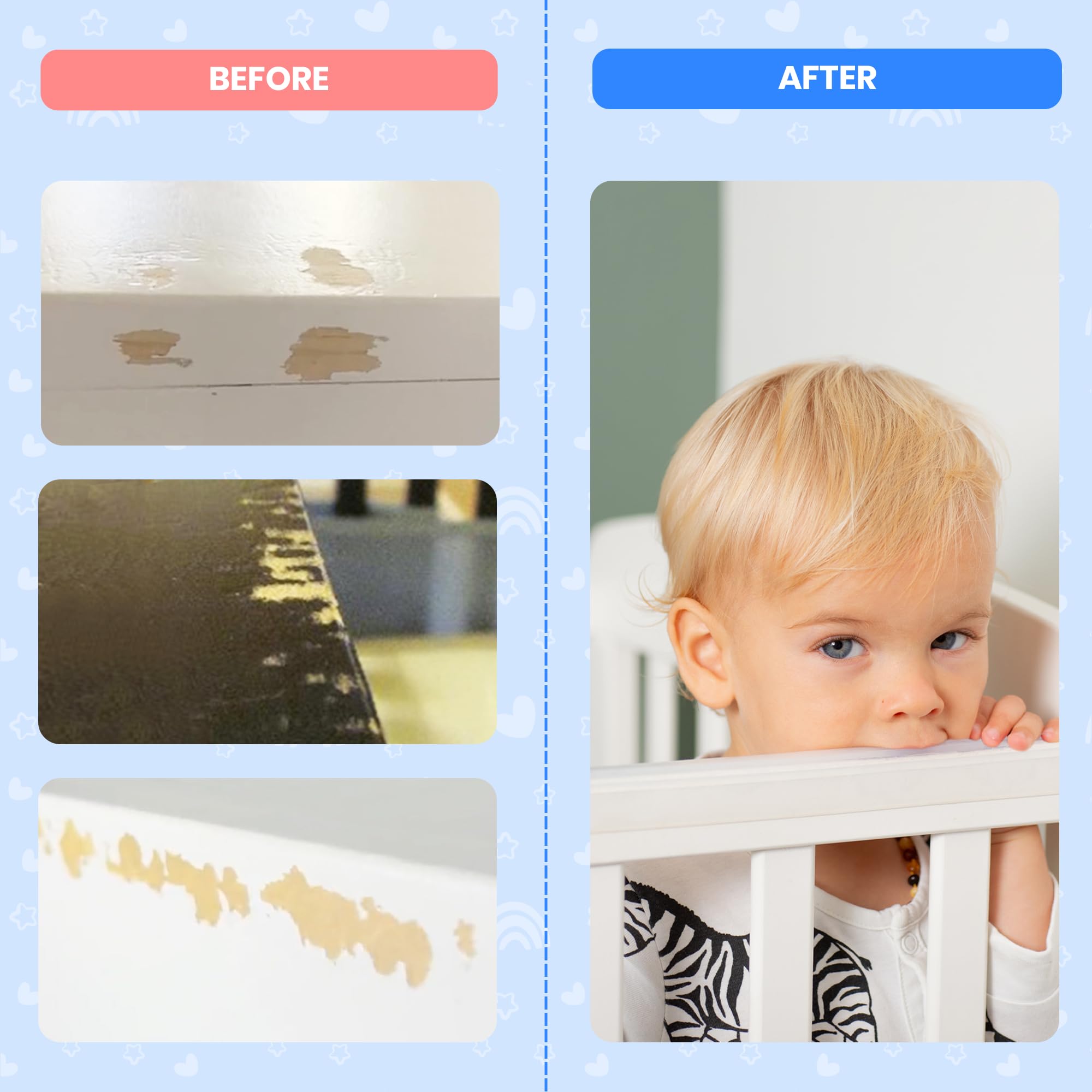 Cribflex dual-adhesive application shows secure bond.