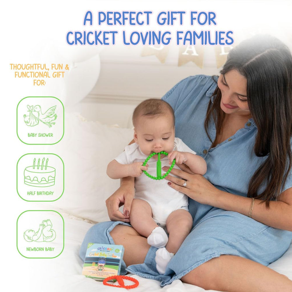 CRICBABY teether texture closeup showcases five surfaces for gum soothing