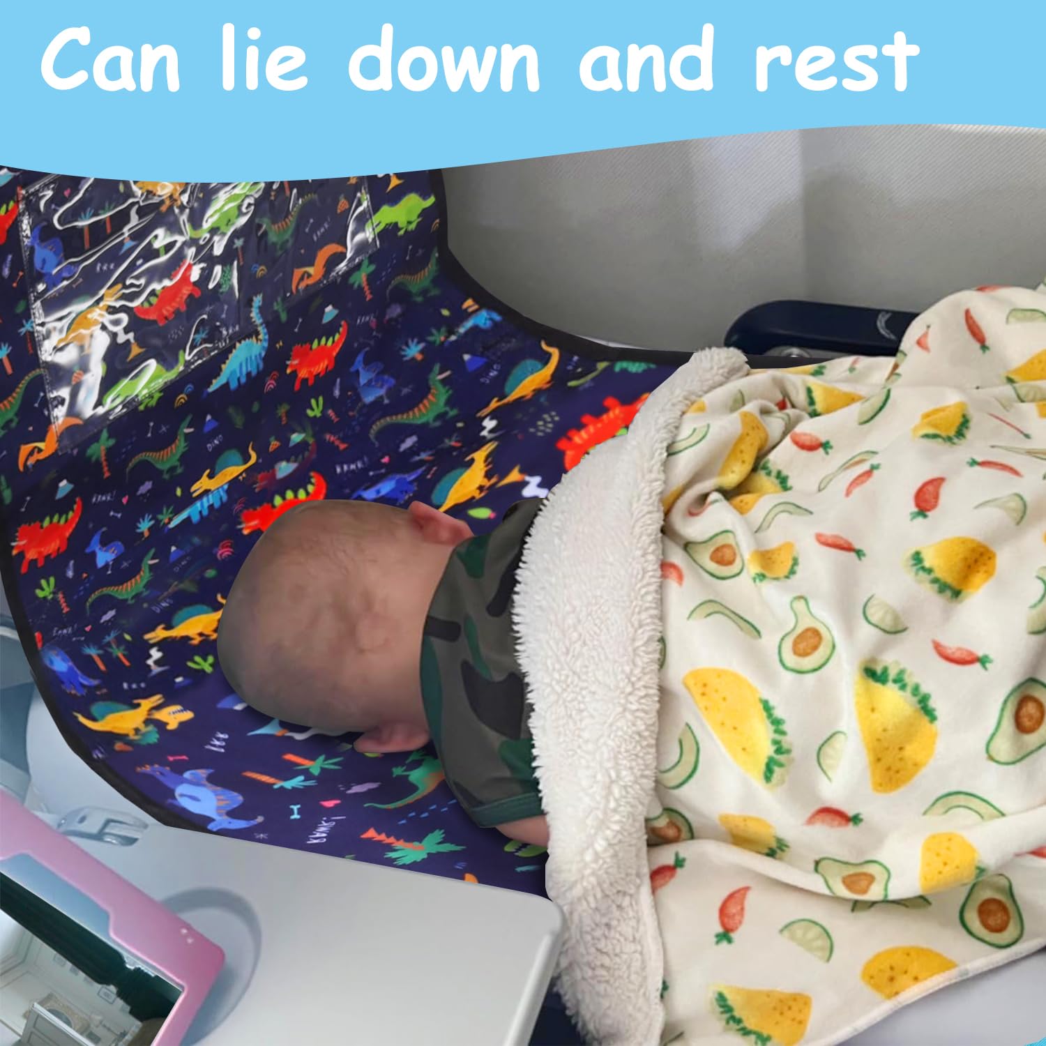 Crisinant airseat extender for kids enlarges seat room during flights
