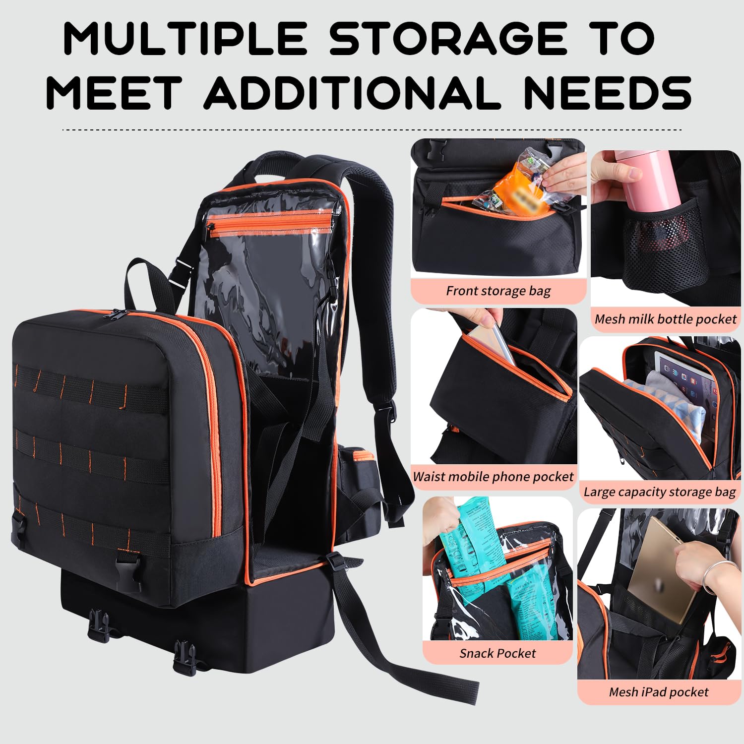 Crisinant carrier side view highlighting breathable straps
