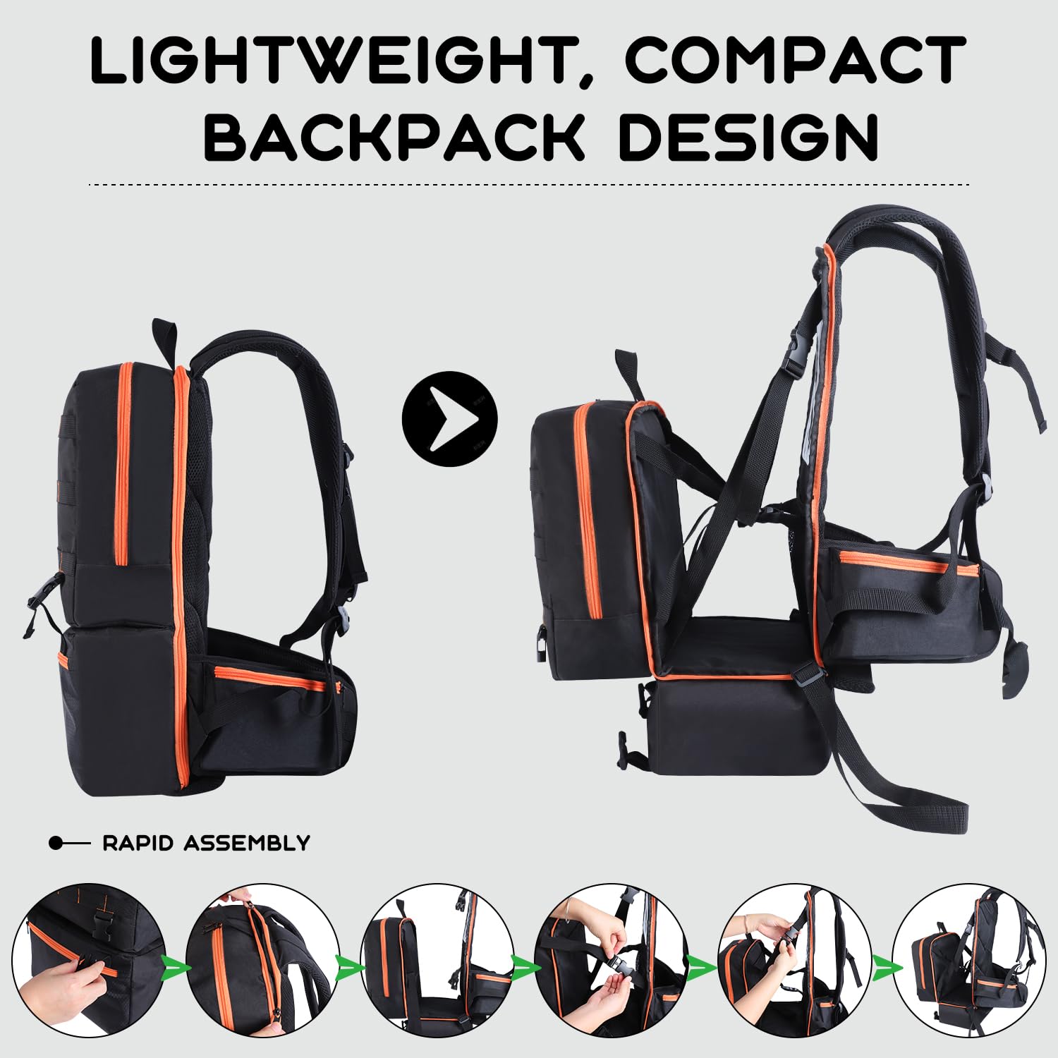 Crisinant carrier with storage pockets open for snacks