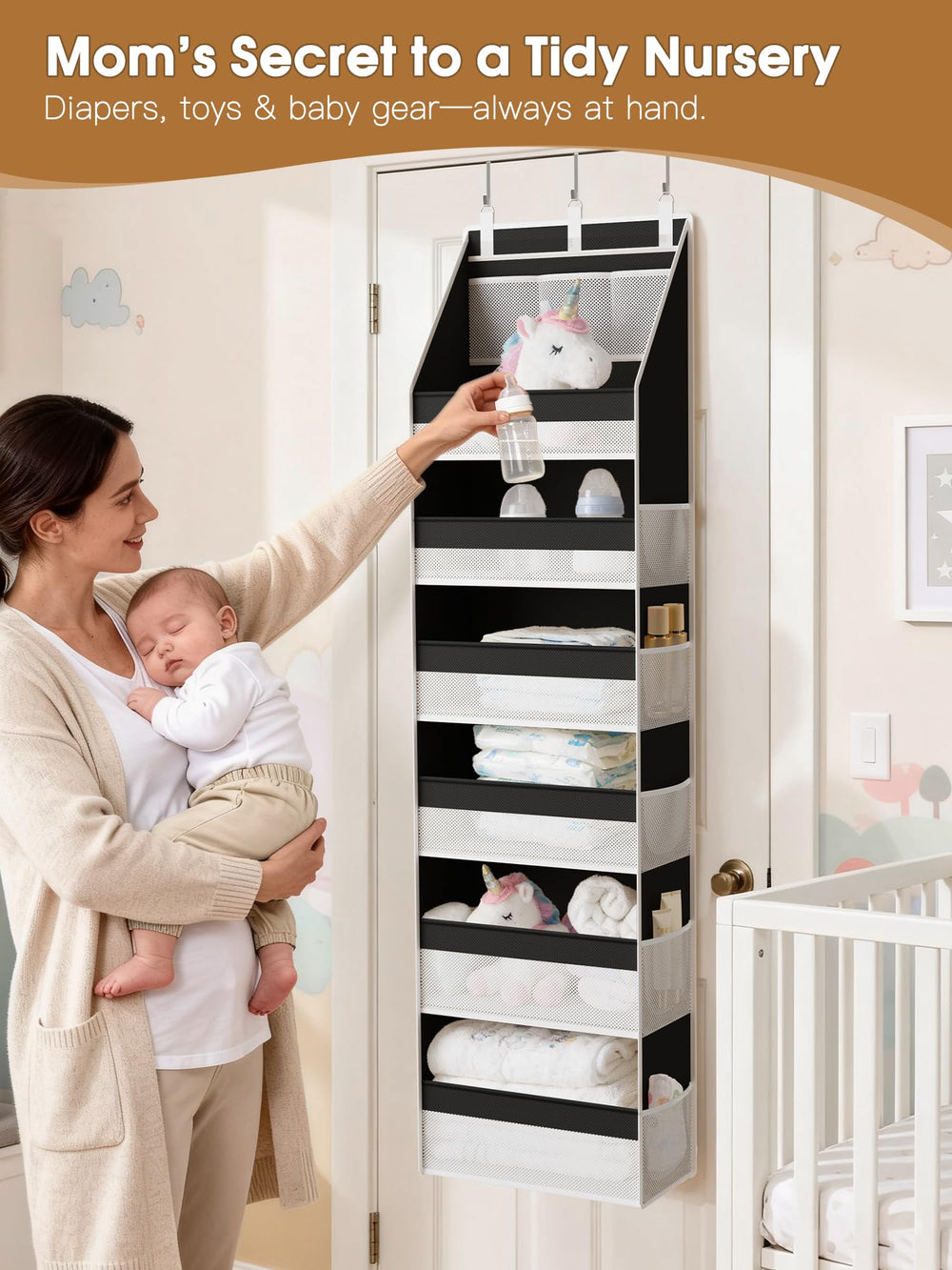 Criusia 55lbs-capacity-door-organizer highlights strong load capacity.