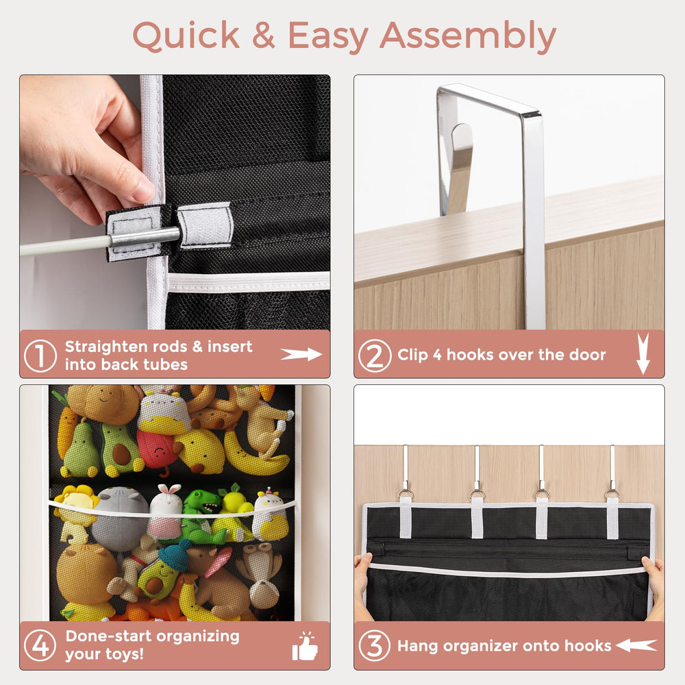 Criusia back-of-door storage solution with sturdy hooks.