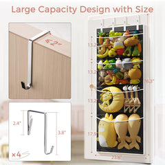 Criusia bedroom hanging organizer in mesh keeps items visible.