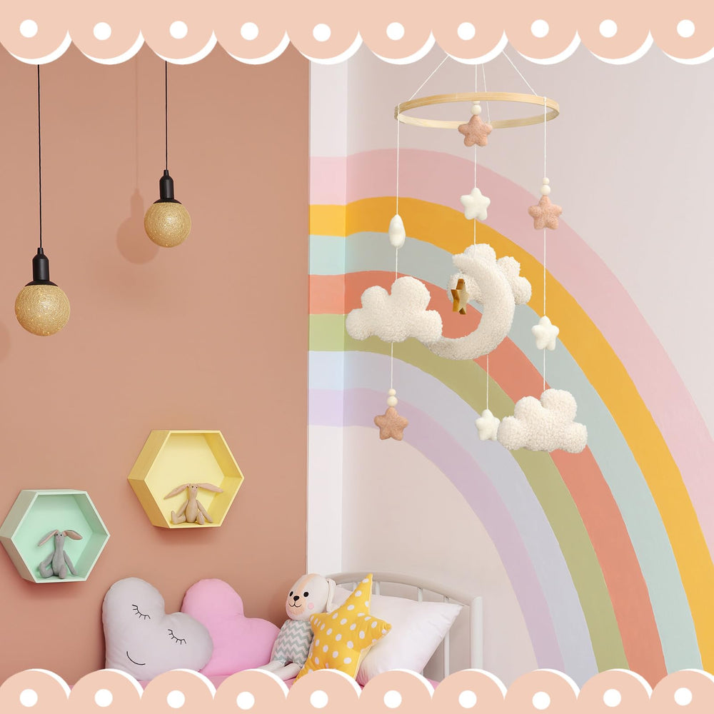 CroBlissful ceiling hook setup for secure ceiling mounting as baby grows.