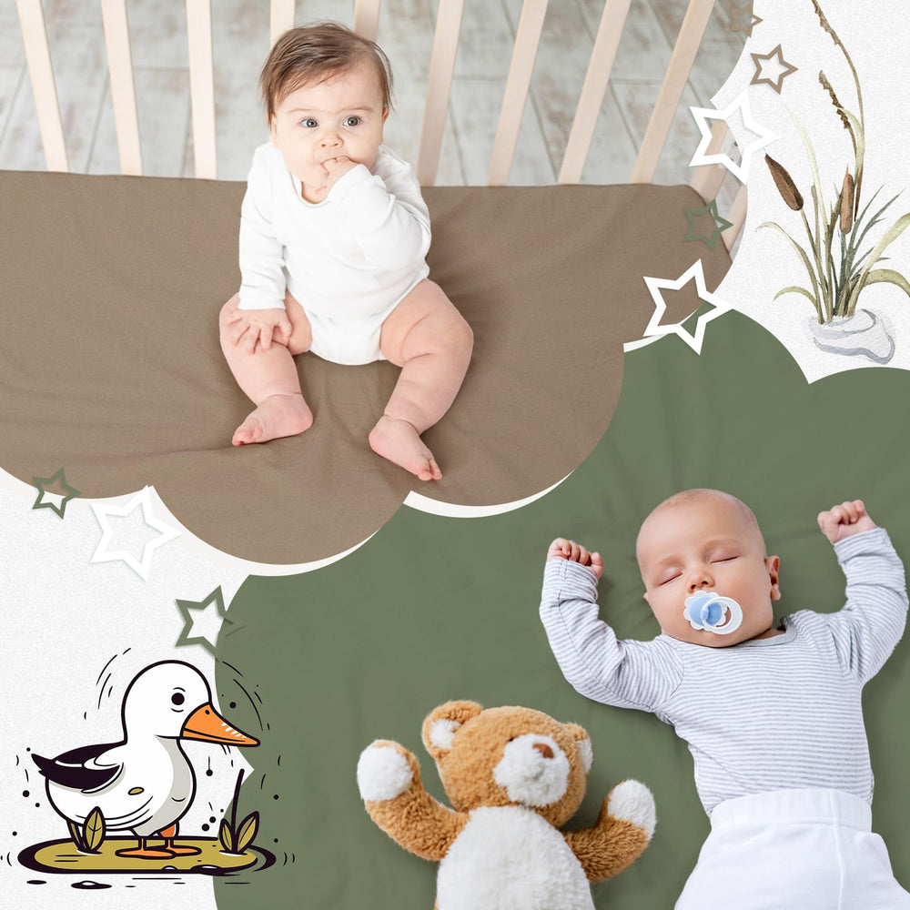 CroBlissful easy-care durable crib sheet withstands frequent machine washing.