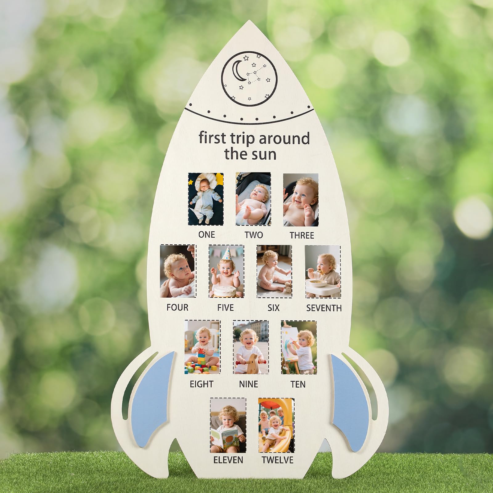 CroBlissful rocket-shaped display adds playful charm to a baby's room