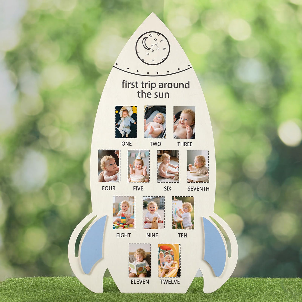 CroBlissful rocket-shaped display adds playful charm to a baby's room